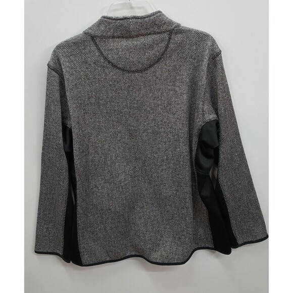 MNY Marc New York Andrew Marc Black White Full Zip Active Sweater Jacket XXL - Picture 2 of 7